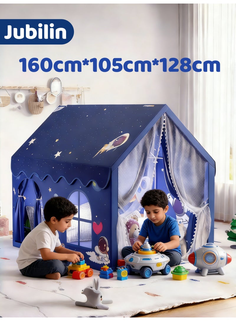 Jubilin Kids Play Tent House, Extra Large Playhouse Tent Indoor & Outdoor, Play House Kids Tent Castle, Princess Castle Tent for Boys & Girls, Play Cottage Toys Gift (Rocket Spaceship) - Image 1